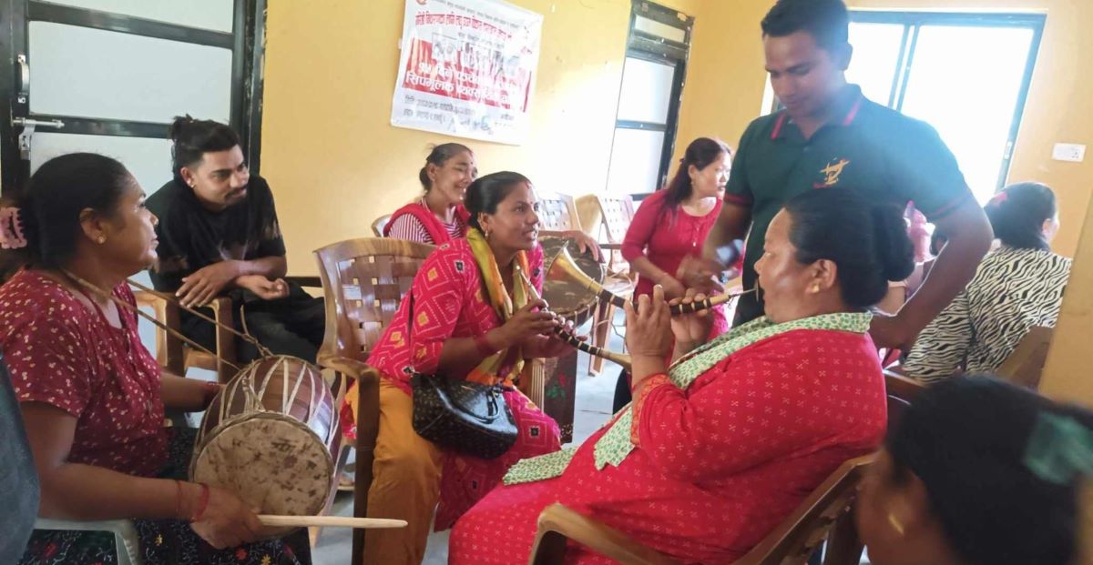 बेरोजगार युवाहरुलाई पञ्चेबाजा तालिम दिँदै म्याग्दे गाउँपालिका